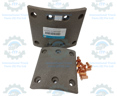 [41039AUMANBP] HOWO BRAKE LINING FRONT 6 1/4'' SET(8PCS)